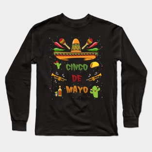 Funny Cinco De Mayo Fiesta Long Sleeve T-Shirt